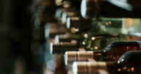 selective focus photography of bottles