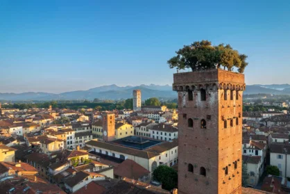 Vista panorâmica das muralhas renascentistas e do centro histórico de Lucca